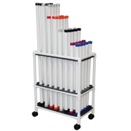 Therapy Rehab Weighted Bars- Mobile Storage Cart holds 40 bars - # TRWB-40C