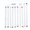 MJM International - Therapy Rehab Weighted Bars- RED 9.5 LBS 48" length - # TRWB-R-48 - Cap colors indicate weight of the bars.