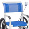 MJM International - NON-Magnetic Self Propelled Aquatic / Rehab shower transport chair 22" internal width- with 24" rear wheels with mesh sling seat- cushion seat and cushioned back- 350 lbs weight capacity - # 135-22-24W-SL-MRI - Chair Comes With Sling Seat, Shown Here On A Similar Model