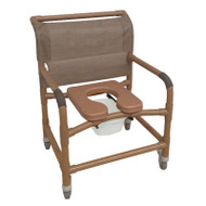 MJM International - WT126-4TW-NB-SSDE - Model Shown Has Total Lock Casters - Chair Comes With 4" Twin Casters