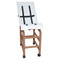Woodtone reclining bath / shower chair (LARGE)- with dual base and casters- 180 lbs weight capacity - # WT191-LC-B
