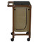 Woodtone single hamper with mesh bag (14.46 gallon capacity)- 3" twin casters- zipper opening- push / pull handle - # WT214-S