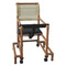 MJM International - Woodtone 18" internal width- 21" internal width base- 3" twin casters- height adjustable- 300 lbs weight capacity - # WT418-3TW - Walker does not come with white PVC. It comes with brown PVC shown here on model WT418-OR-3.