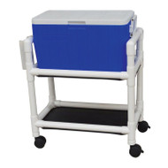 MJM International - Woodtone Hydration / ice cart- 48 qt ice chest - # WT805 - Cart comes with woodtone (brown) PVC.