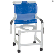 MJM International - E118-3TW-FF-DDA-SQ-PAIL - Chair Comes With Double Drop Arms And Full Mesh Back (Safety Handgrips Not Included)