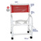 NEW ECHO KNOCKED DOWN SHOWER CHAIR 22" INTERNAL WIDTH- 3" twin casters- 300 lbs weight capacity - Description