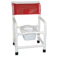 MJM International - Echo Shower chair 22" internal width- 3" twin casters- 10 quart pail- 300 lbs weight capacity