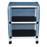 MJM International - Echo 2-shelf mini-linen cart with mesh or solid vinyl cover- shelf size 20" x 25"- 60 lbs per shelf - # E325-2C