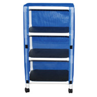 MJM International - Echo 3-shelf mini-linen cart with mesh or solid vinyl cover- shelf size 20" x 25"- 60 lbs per shelf - # E325-3C
