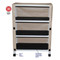 MJM International - Echo 3-shelf utility / linen cart with mesh or solid vinyl cover- shelf size 20" x 32"- 75 lbs per shelf - # E332-3C - Description