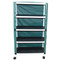 MJM International - Echo 4-shelf utility / linen cart with mesh or solid vinyl cover- shelf size 20" x 32"- 75 lbs per shelf - # E332-4C