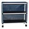 MJM International - Echo 2-shelf linen cart with mesh or solid vinyl cover- shelf size 20" x 45"- 100 lbs per shelf - # E345-2C