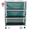 MJM International - Echo 3-shelf linen cart with mesh or solid vinyl cover- shelf size 20" x 45"- 100 lbs per shelf - # E345-3C - Description