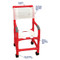 MJM International - R-SF-15 - Footrest Comes In Red PVC Shown Here On A Pediatric Chair