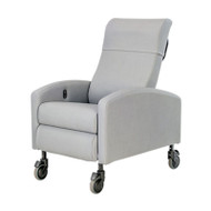 Winco - Vero Care Cliner - Gas Back - Fixed Arms - 3" Casters - Shown with 5" casters