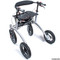 Trionic Walkers - Outdoor Walker 12er - 12" tires Small - Red/ Black/Gray -backrest attached