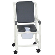 MJM International - Shower Chair 18" - # 118-3-SSDE-CBP-SQ-PAIL-PI