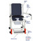 MJM International - Shower Chair 18" - # 118-3-SSDE-CBP-AB-DDA-SF-SQ-PAIL-BB-AT - Description