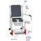 MJM International - Shower Chair 18" - # 118-3-SSDE-CBP-PI-DDA-SF-SQ-PAIL-AT - Description