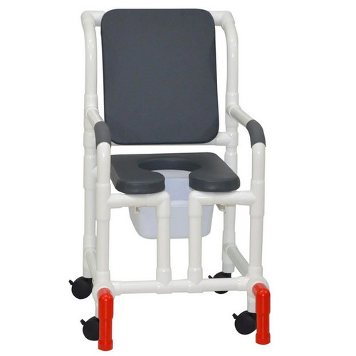 MJM International - Shower Chair 18" - # 118-3-SSDE-CBP-PI-OF-SQ-PAIL-AT - Shown here in Palm Island.