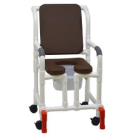 MJM International - Shower Chair 18" - # 118-3-SSDE-CBP-BRN-OF-SQ-PAIL-AT