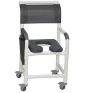 MJM International - Shower Chair 18" - # 118-3TL-SSDD-PI-NJGRY-DM