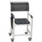 MJM International - Shower Chair 18" - # 118-3TL-SSDD-PI-NJGRY-DM - Dual Usage Seat