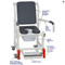 MJM International - Shower Chair 18" - # 118-3TL-SSDE-CBP-PI-DDA-SF-SQ-PAIL-AT - Description