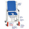 MJM International - Shower Chair 18" - # 118-3TL-SSDE-CBP-BL-OF-SQ-PAIL-AT - Description