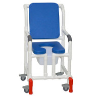 MJM International - Shower Chair 18" - # 118-3TL-SSDE-CBP-BL-OF-SQ-PAIL-AT - Shown here in blue.