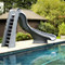 SR Smith - TurboTwister Pool Slide - Right Turn - Gray Granite - 688-209-58124 - Installed at a pool