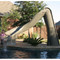 SR Smith - TurboTwister Pool Slide - Left Turn - Sandstone - 688-209-58223 - Installed at a pool