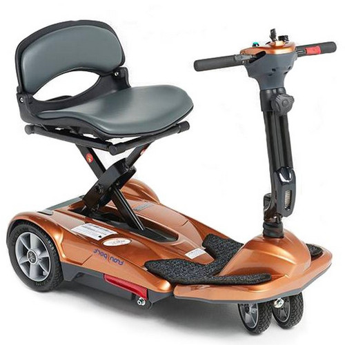 EV Rider - TranSport S19M Manual Fold Mobility Scooter w Lithium Battery - Penny Copper