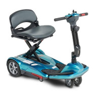 EV Rider - TranSport S19M Manual Fold Mobility Scooter w Lithium Battery - Sea Blue