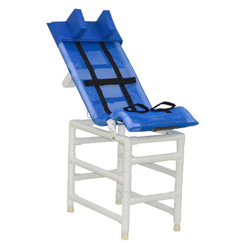 MJM Intl - LG Reclining Shower Chair w/Base Ext. And Total Lock Casters - 191-L-B-B-HB