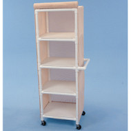 Healthline - Linen Cart w/Cover, 24" x 20" Shelf, 4 Shelves - LC244W3