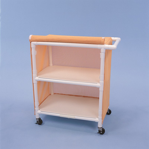 Healthline - Linen Cart w/Cover, 32" x 20" Shelf, 2 Shelves - LC322W3