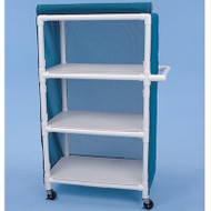 Healthline - Linen Cart w/Cover, 32" x 20" Shelf, 3 Shelves - LC323W4