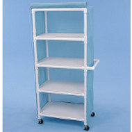 Healthline - Linen Cart w/Cover, 32" x 20" Shelf, 4 Shelves - LC324W4
