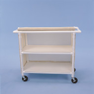 Healthline - Linen Cart w/Cover, 42" x 20" Shelf, 2 Shelves - LC422W5