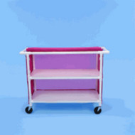 Healthline - Linen Cart w/Cover, 48" x 20" Shelf, 2 Shelves - LC482W5