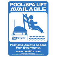 SR Smith - Sign "Lift Available" - For PAL and SPLASH # 900-5000