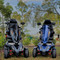 EV Rider - Vita Monster - S12X Electric Mobility Scooter - Sapphire Blue - Midnight Black & Sapphire Blue Side By Side