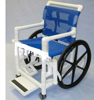 Aqua Creek - Pool Access Chair, 21" PVC w/Mesh Seat & Slide out Footrest (350lb Cap) - F-520WSPM