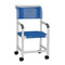 MJM Intl - Shower Chair w/Sling Seat, 18" Internal Width, 3" Twin Casters, 300 lbs Weight Cap. - 118-3-SL