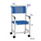 MJM Intl - Shower Chair w/Sling Seat, 18" Internal Width, 3" Twin Casters, 300 lbs Weight Cap. - 118-3-SL - Description