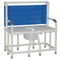 MJM Intl - Bariatric Bedside Commode, 36" Int. Width, Full Support Mesh Back, 10 Qt. Pail, 900 lbs Weight Cap. - 136-C10