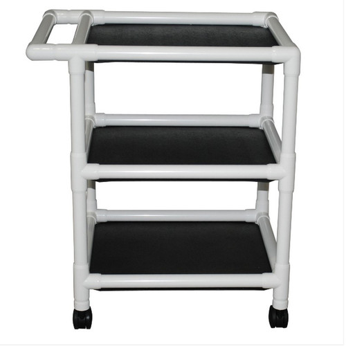 MJM Intl - 3-Shelf Utility Cart (No Cover )Shelf Size: 24" x 25", 90 lbs Per Shelf - 325-24-3