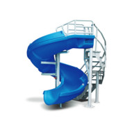 SR Smith - Vortex Pool Slide - Half Tube & Stairs - Blue - 695-209-33