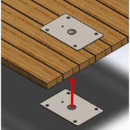Global Pool Products - Home Series Lift - Wood Deck Anchor plate - GLCWDA